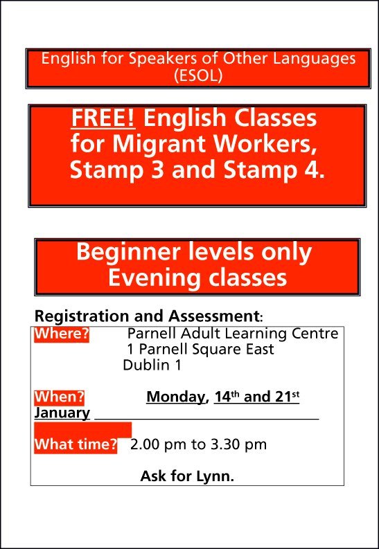 FREE ENGLISH LANGUAGE CLASS