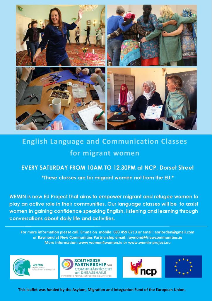WEMIN poster for English Classes NCP