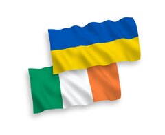flags-ireland-and-ukraine-on-a-white-background-vector-25226793