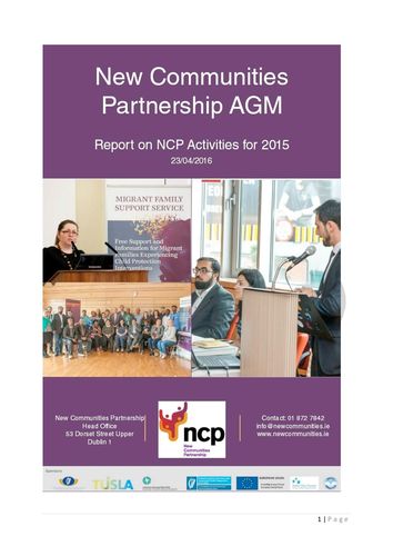 Publication cover - NCPReport 2015